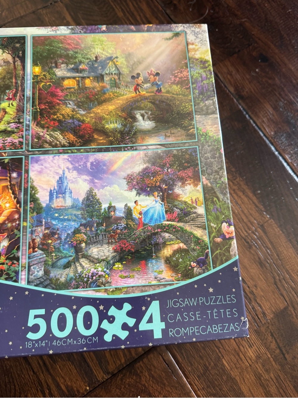 Disney Thomas Kinkade 4-Pack 500-Piece Jigsaw Puzzles – Character Scenes - Picture 10 of 14